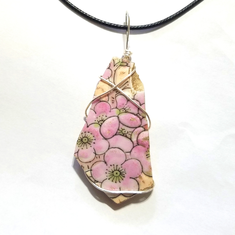 Wrapped Pottery Necklace